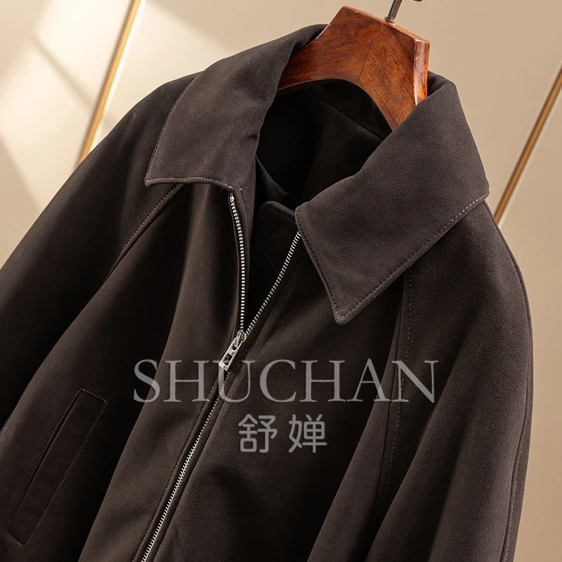 高価な軽くコーティングされたレザージャケット女性用 33E4 本革アブリゴス ムヘール インヴィエルノ 2025