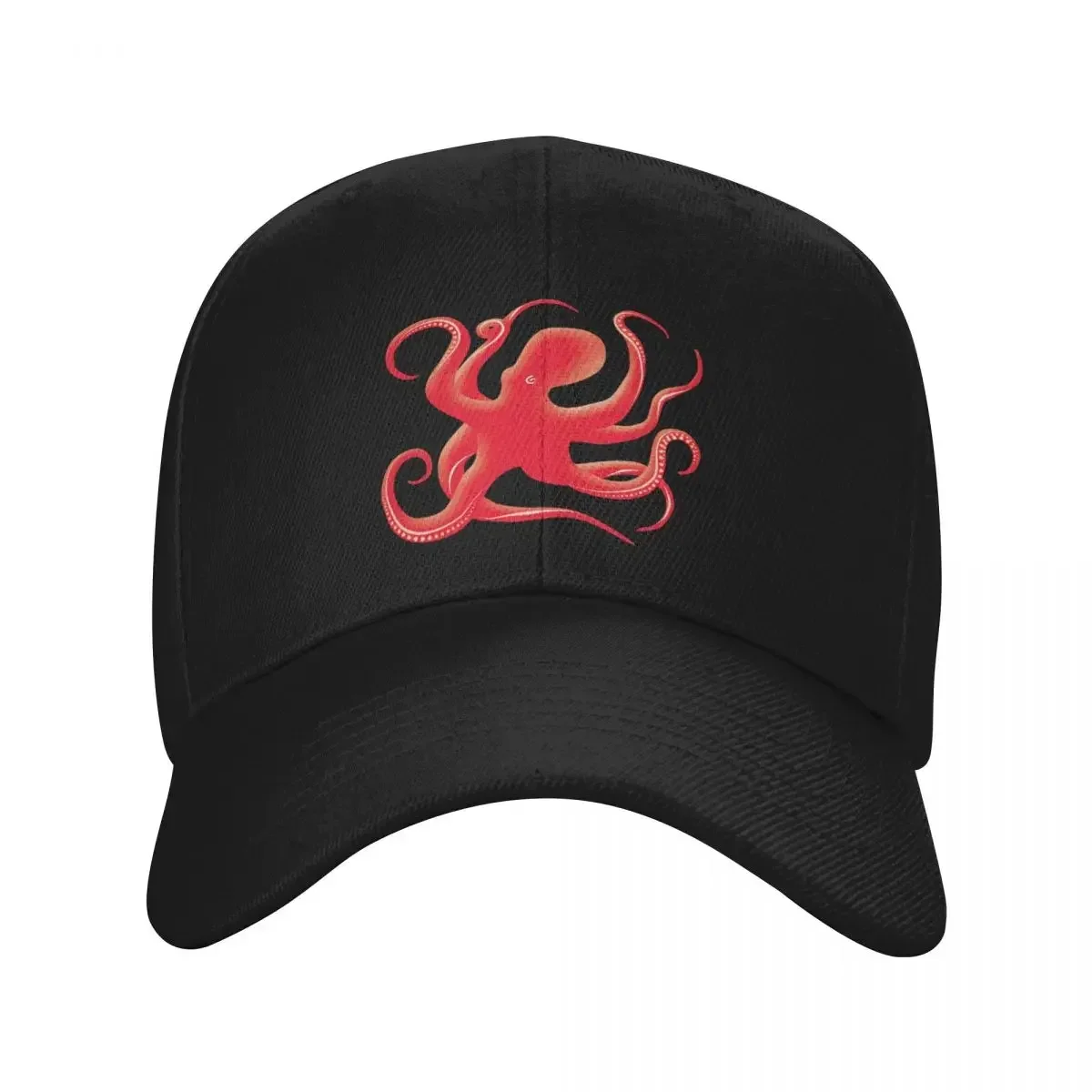 Red Octopus Silhouette Baseball Cap  Hat Fishing cap Anime Hat Golf Men Women's