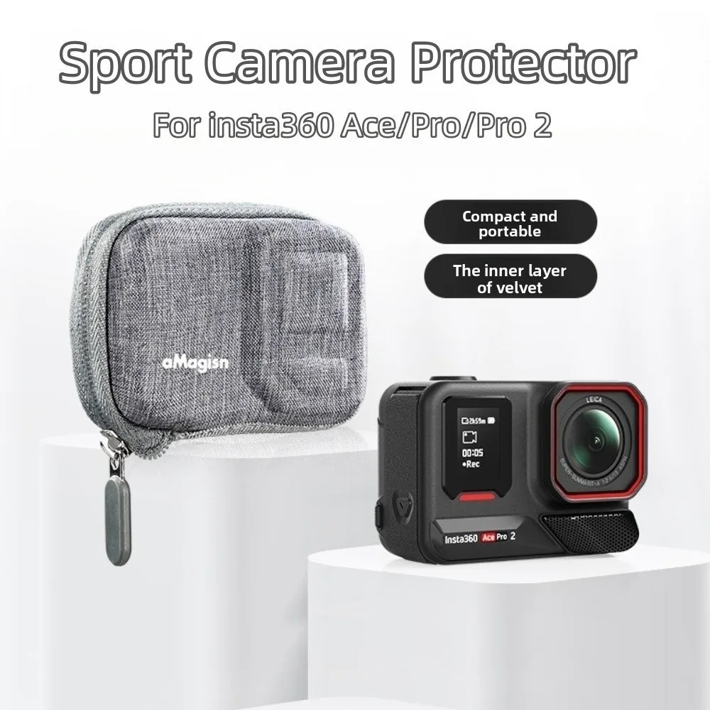 EVA Sport Camera Bag Durable Mini Size Sport Camera Protector Waterproof Lightweight Storage Bags for insta360 Ace/Pro/Pro 2