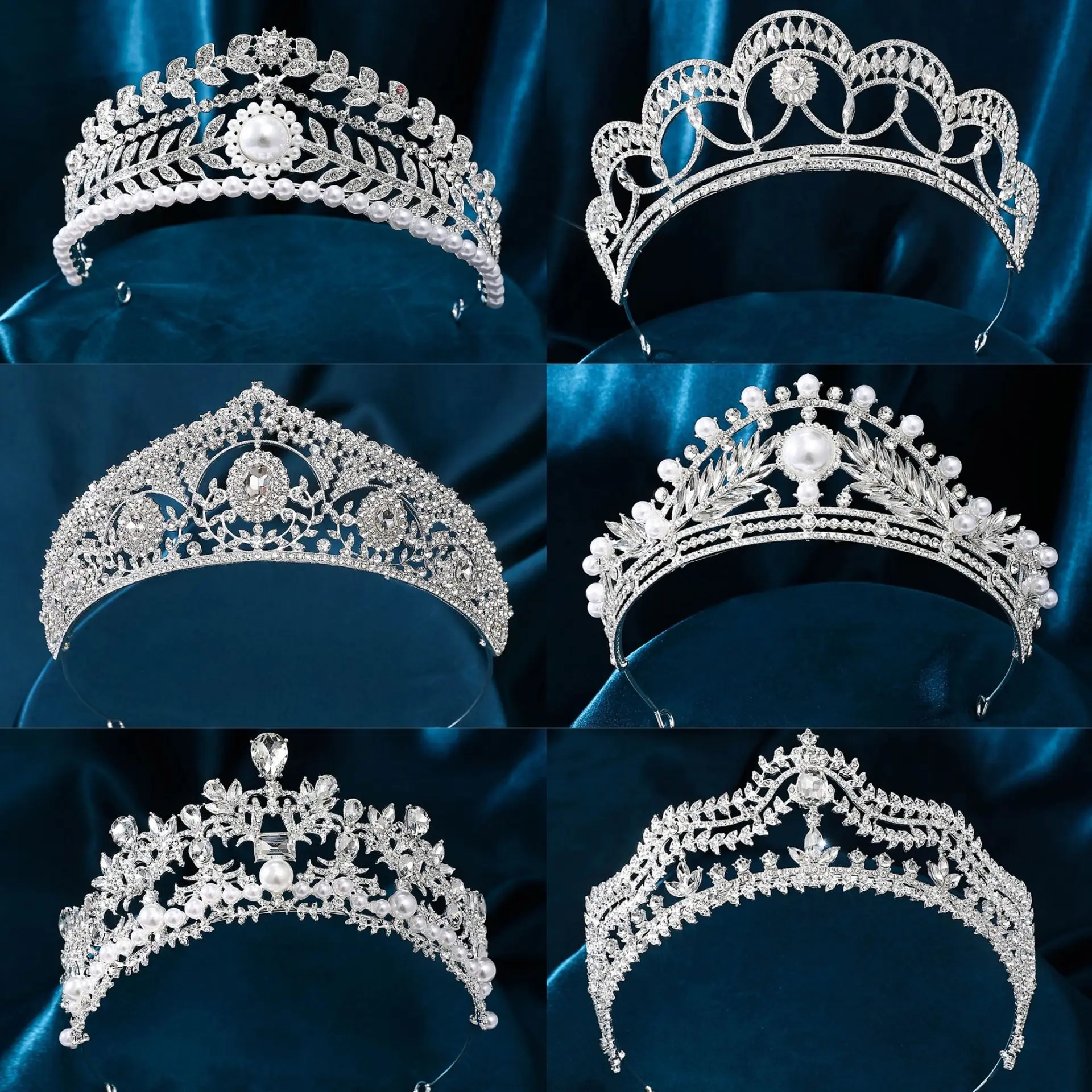 

European and American Water Diamond Versatile Super Immortal Crown, Noble Bridal Full Diamond Super Sparkling Headpiece Crown