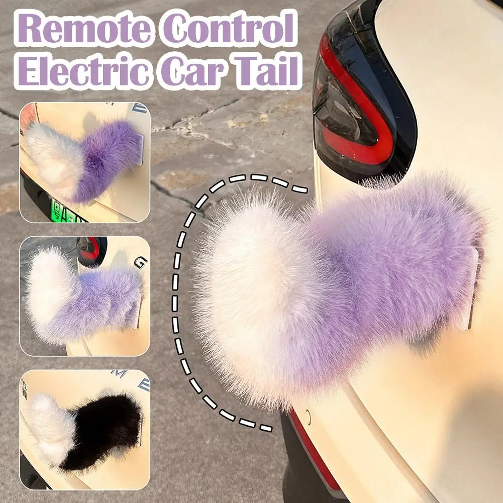 Car Electric Remote Control Rear Voice Control Electric Plush Tail Decoration Tail Can Be Remotely Controlled Car Electric