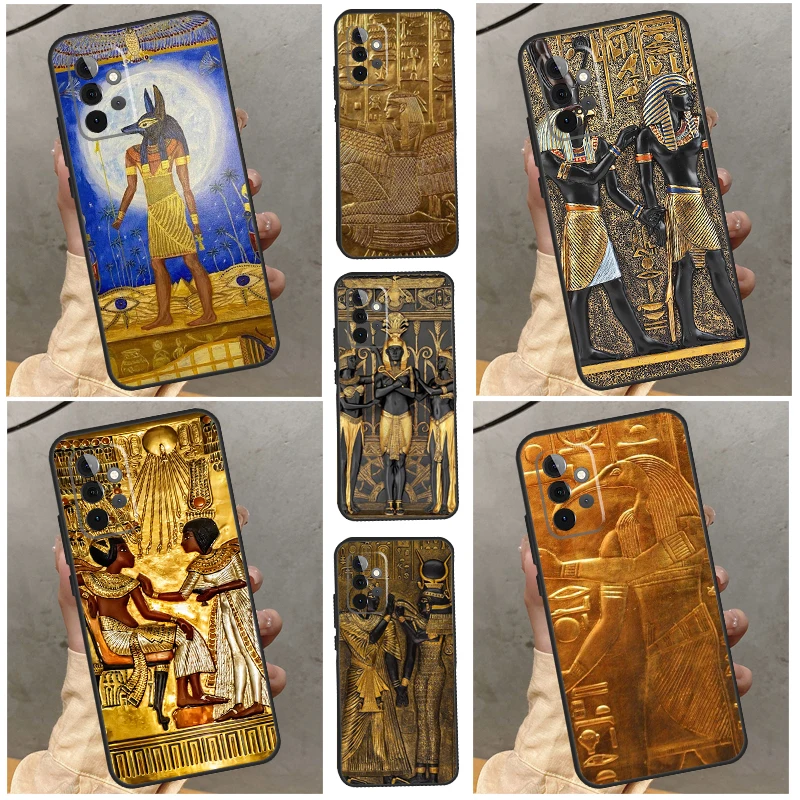 Egypt Pharaoh Mural Case For Samsung Galaxy A54 A34 A14 A53 A33 A73 A13 A51 A71 A12 A22 A32 A42 A52 A50 Back Cover