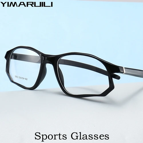 YIMARUILI, nuevas gafas deportivas de moda para hombres y mujeres TR90, diseño de pierna de primavera, montura de gafas graduadas ópticas de cara grande 5853