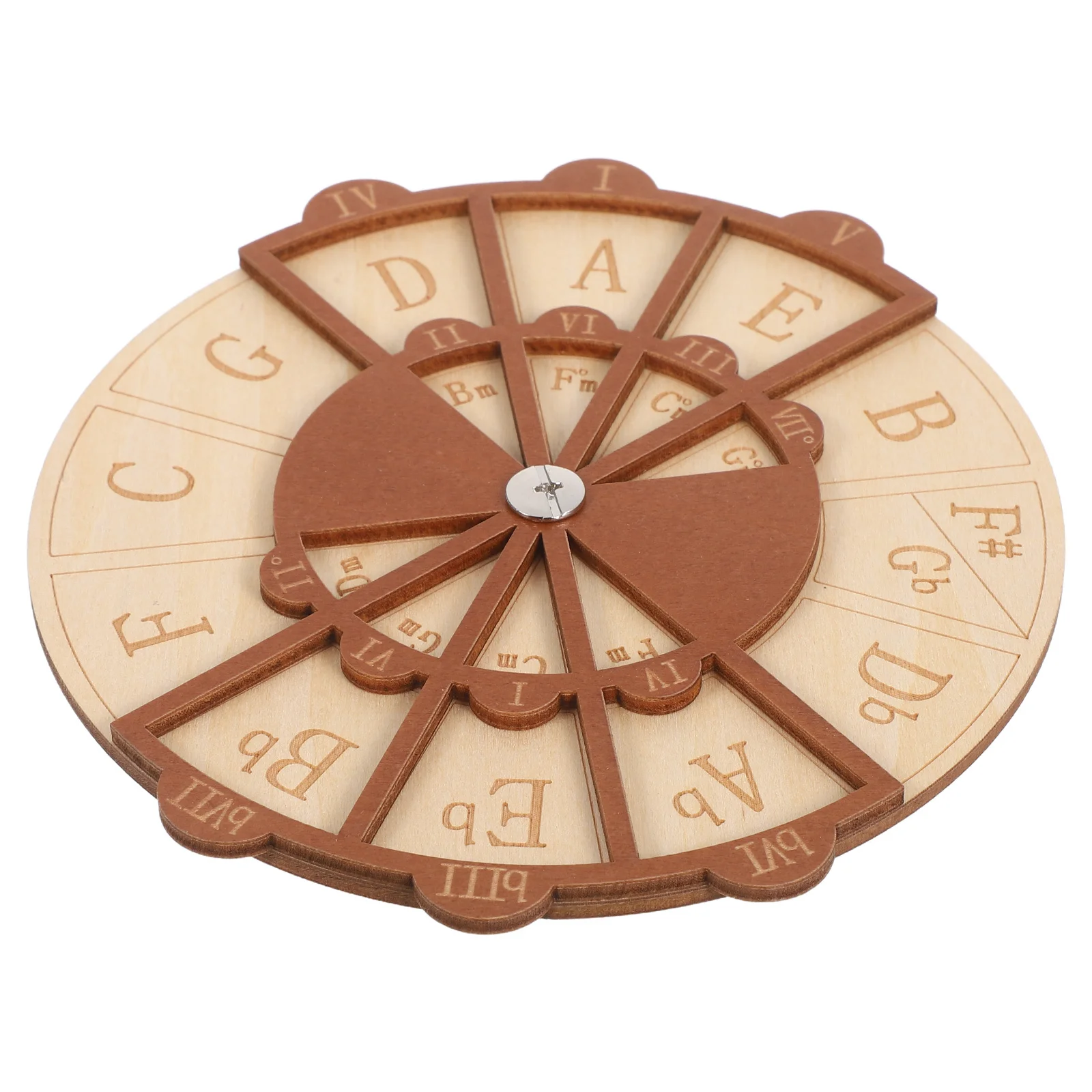 

Natural Wood Guitar Chord Wheel Circle of Fifths Guitar Learning Aid Portable Trainer Music Theory Tool Chord Practice and
