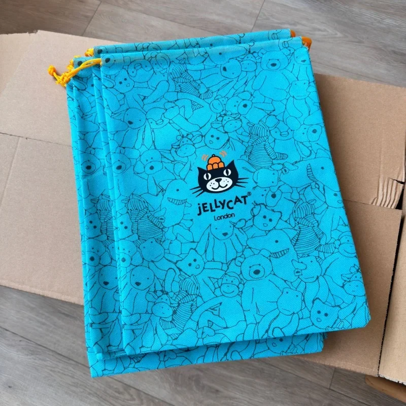 Blue Kawaii Non woven Fabric Dust Handbag Cute Doll Gift Storage Bag Packaging for Collectible Items view 3