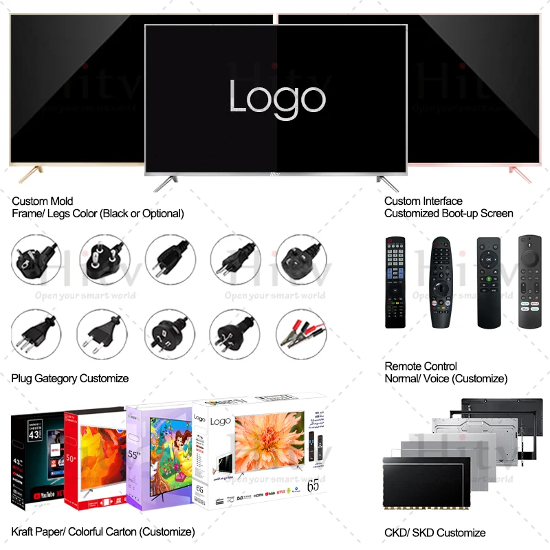 تلفزيون مزدوج من الزجاج المقسى 55 بوصة تلفزيون ذكي 55 بوصة 4K Ultra HD LED Tv #4