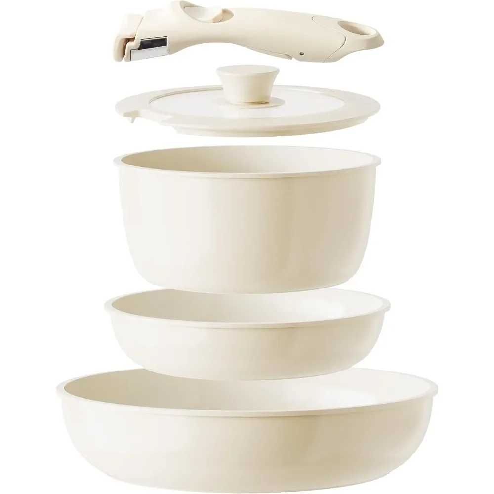 

Ceramic Pots and Pans Set Non Stick,Nonstick Kitchen Cookware Sets,Non Toxic Pots and Pans Set Non Stick, PFAS PFOA&PTFE Free