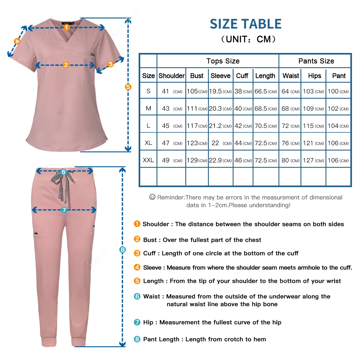 Medical Supplies Medical Uniform Nurse Doctor Scrub Sets Women Men V Neck Top Drawstring Pants Nursing Uniform Lab Spa Workwear