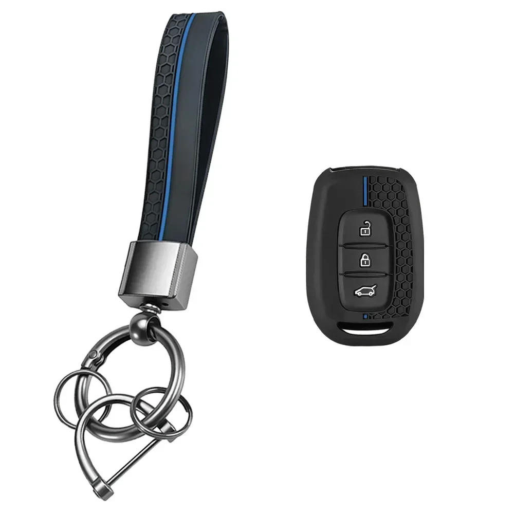 Car Key Cover Case for Renault Kwid Traffic Symbol for Dacia Sandero Logan Duster 2016 2017 2018 3 Button Fob Shell Holder