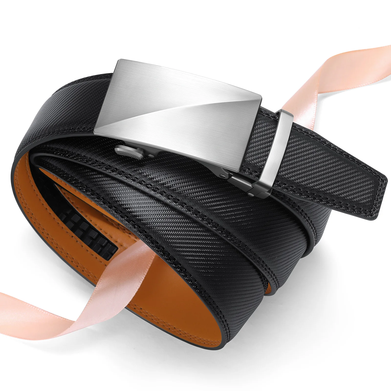 Men's belt genuine leather automatic ratchet fashionable luxury belt business casual cowhide male strap