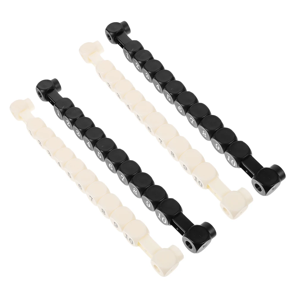 

4 Pcs Square Scorer Counters Foosball Table Parts Scoreboard Marker Devices Durable Plastic Easy Installation Educational