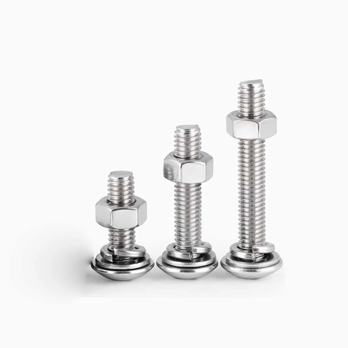 Rondelle Plate et Rondelle à Ressort en Acier Inoxydable 304, Vis et Écrou à Tête Plate, M5M6M8