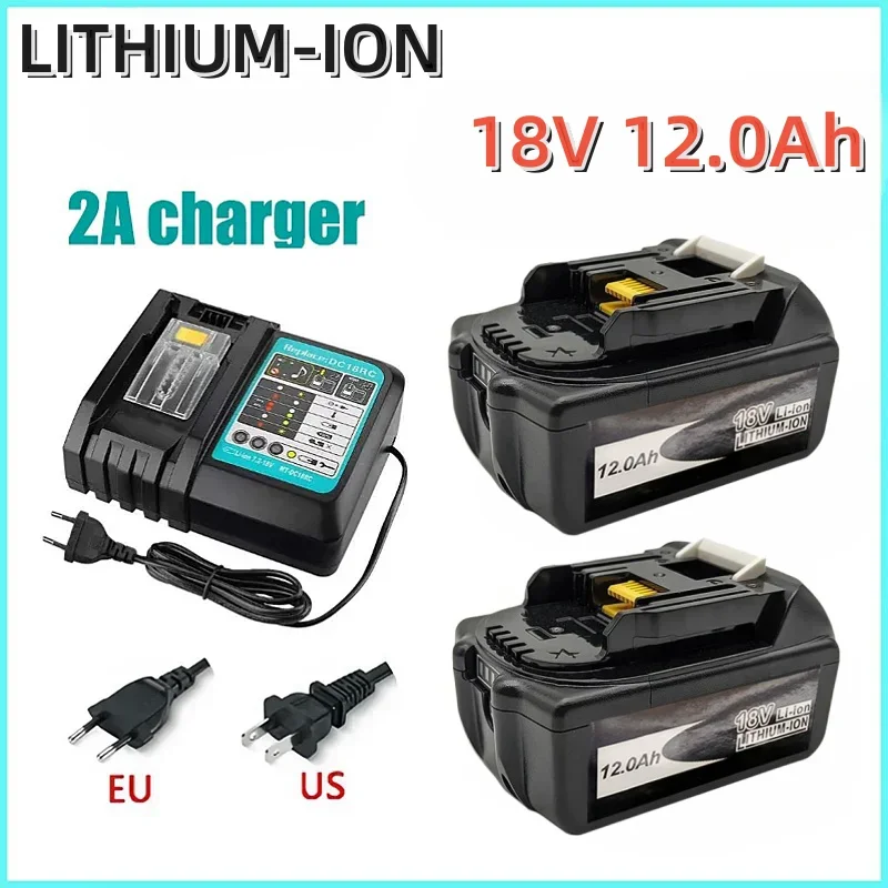 12000mAh Compatible For 18V Rechargeable Power Tool Battery Lithium ion Replacement LXT BL1860B BL1860 BL1850