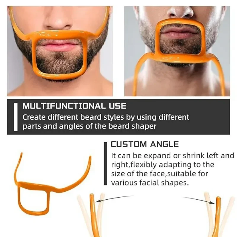 1pc High Quality Practical Plastic Men's Beard Shaping Beard Shaper Tool Neckline Guide Easy Clean and Carry Out Beard Shaper