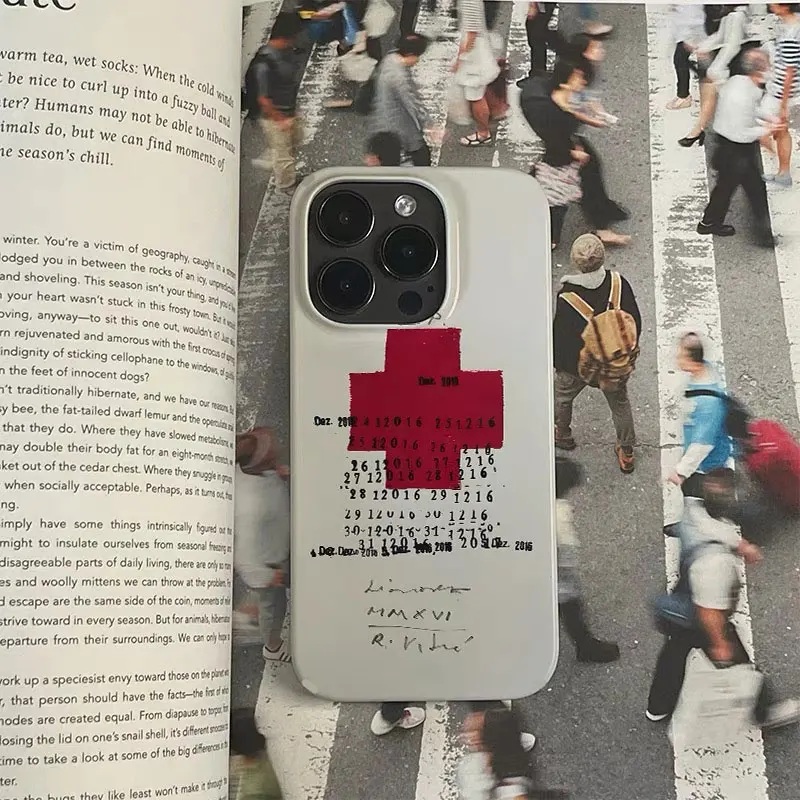 رائجة البيع Ins ريترو الأحمر الصليب الفن قضية الهاتف آيفون 17 16 15 14 13 12 11 برو ماكس 16E XR X XSMax 7 8 زائد Y2K مكافحة إسقاط غطاء