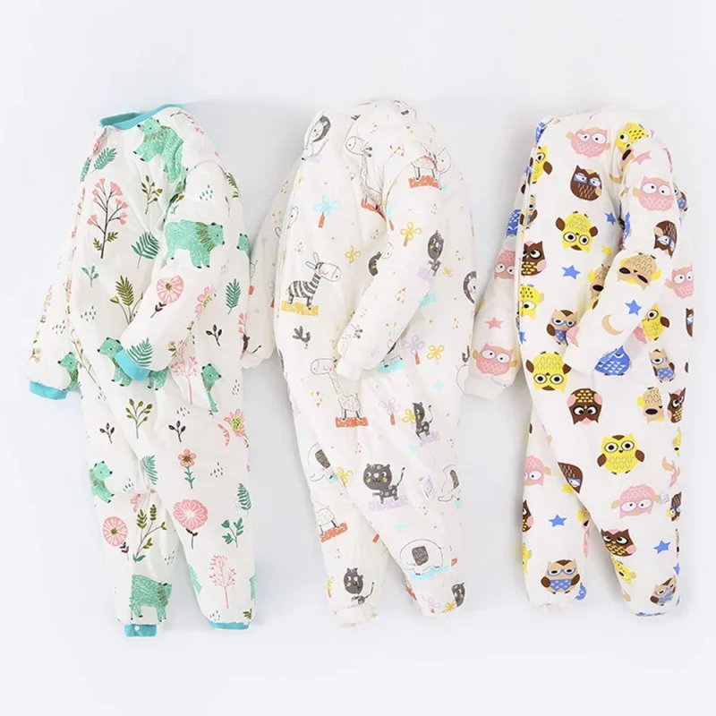 Saco De dormir antitipi para bebé De 1 a 4 años, cálido, Animal lindo, estampado