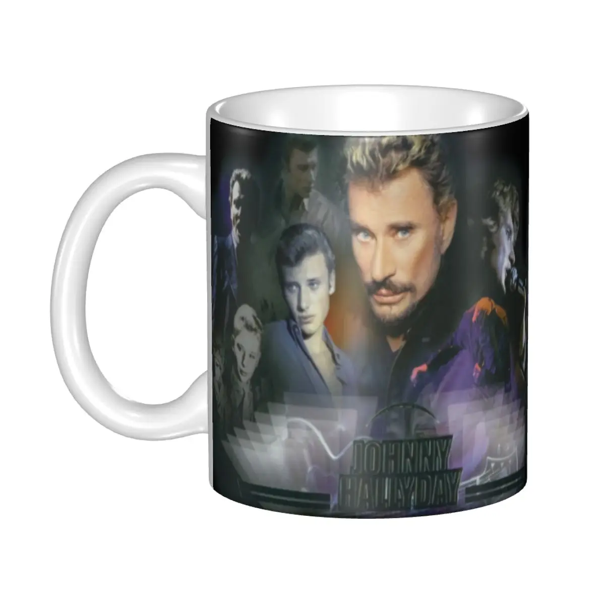 Customized Johnny Hallyday Mugs DIY France Mucisian Ceramic Tea Milk Coffee Cups