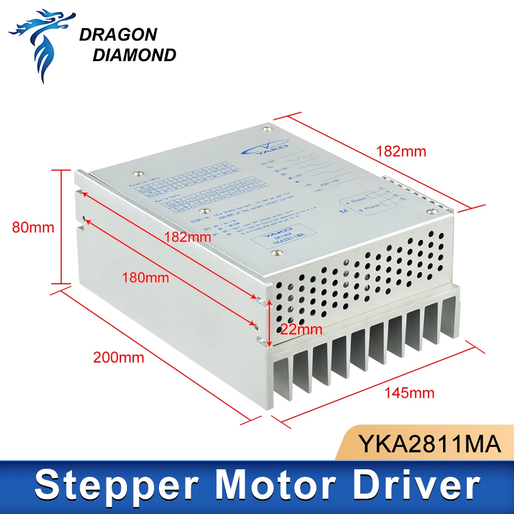 Original YAKO YKA2811MA Stepper Driver Engine 60 -110VAC 8A 2-Phase Nema 34 Motor For CNC Engraver Milling Router