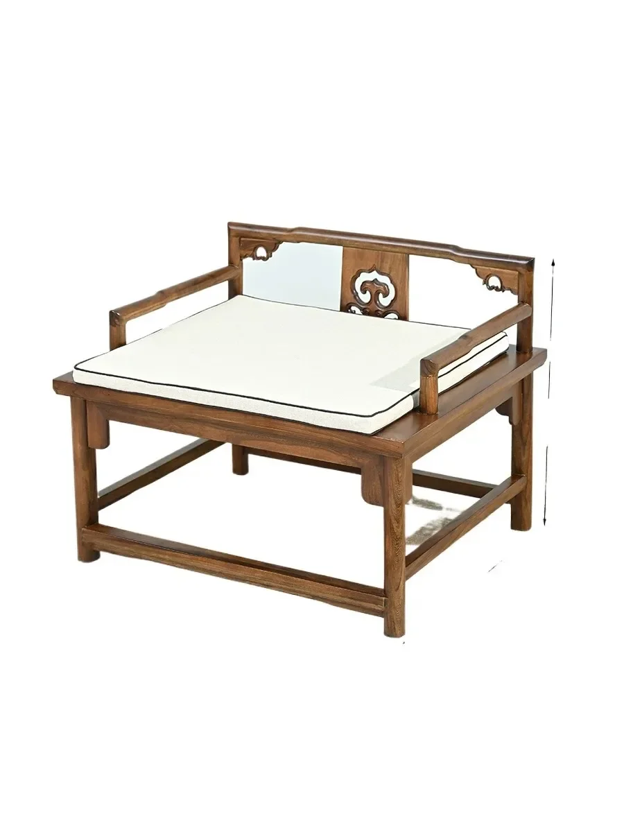 Silla de meditación china, silla de meditación grande de madera maciza de olmo antiguo del norte, sillón maestro, silla de meditación con patas cruzadas