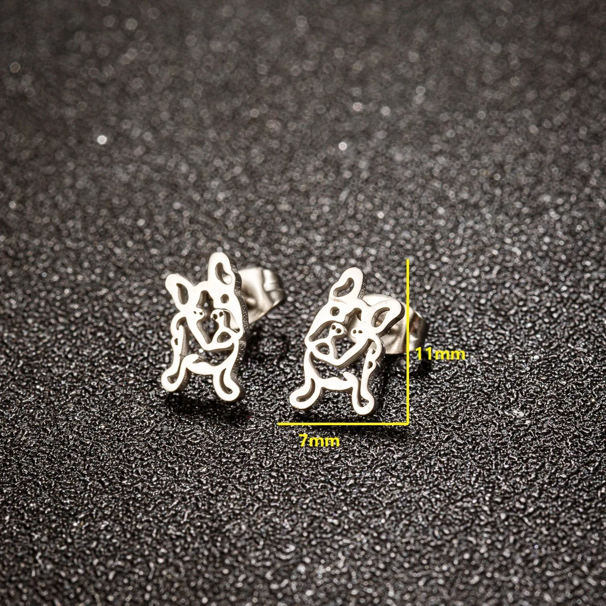 Cat Dog Pet Paw Dinosaur Stud Earrings Stainless Steel Gold Plated Earring for Baby Anti-allergic Small  Screw Back Earrings