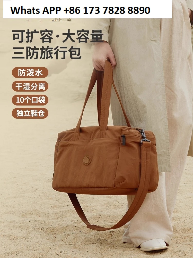 

Large-capacity travel bag, women's lightweight portable messenger sports fitness short-distance travel storage duffel bag, men