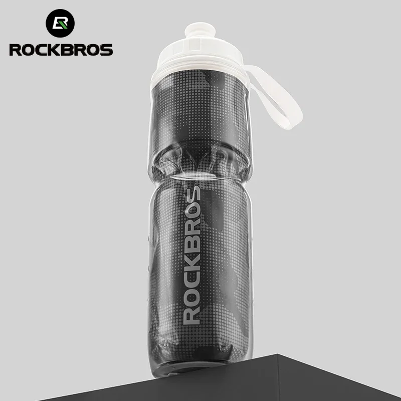 

ROCKBROS 750ML Insulated Bicycle Water Bottle PP5 Material Cycling Sports Fitness Running Riding Camping Hiking Portable Kettle