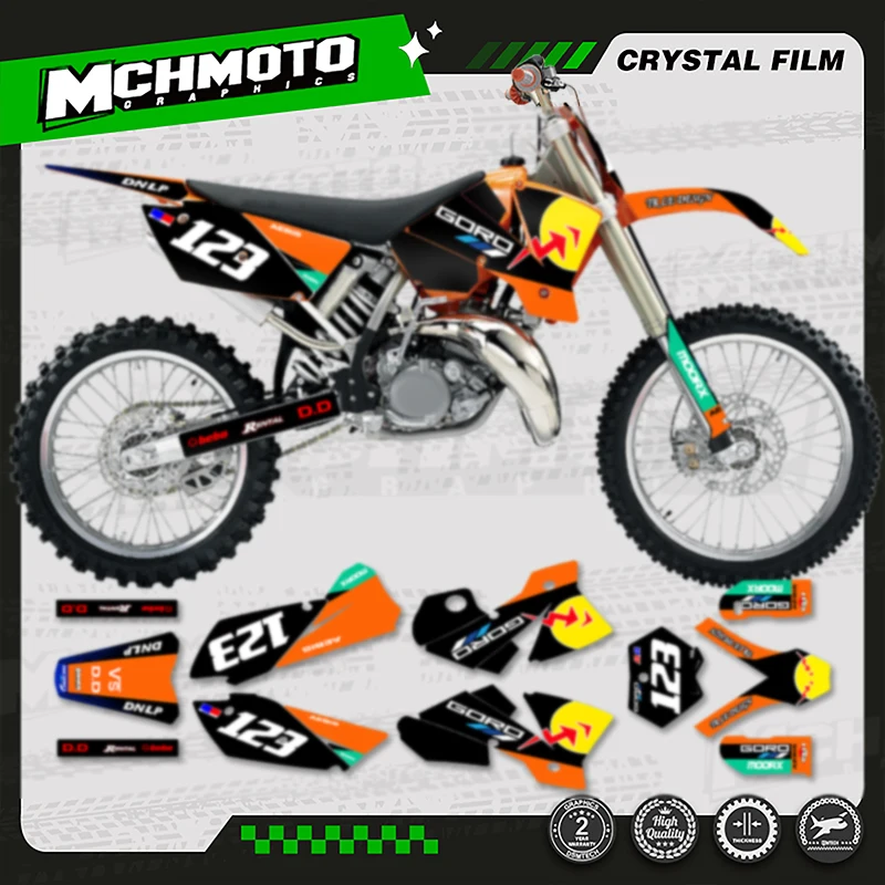 

MCHMFG для KTM SX SXF 2003 2004 EXC XCW 2004, индивидуальная команда, мотоциклетная графика, фоновая наклейка, наборы наклеек