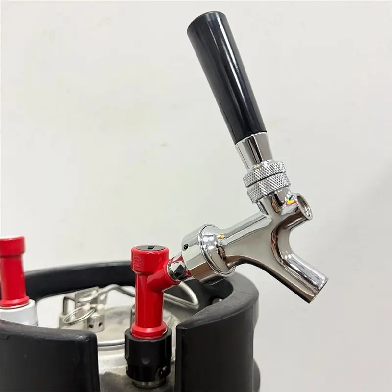 ABKP-Quick Disconnect Beer Faucet Adapter Chromed Beer Tap For Homebrewing Keg Beer Tap