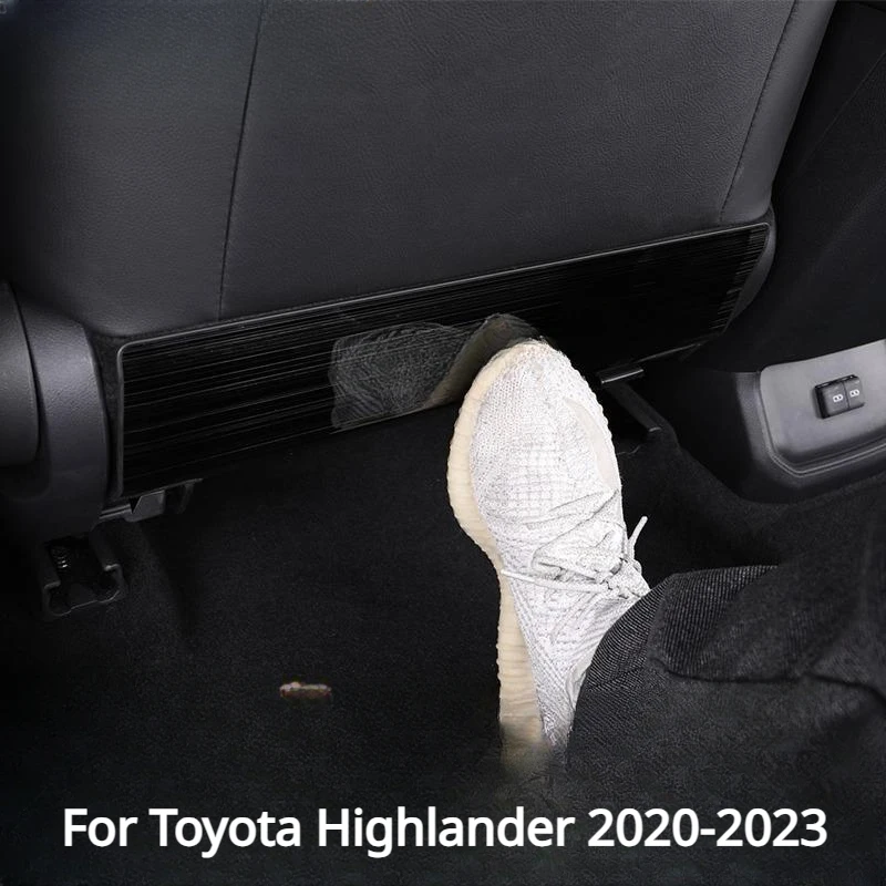 Für Toyota Highlander XU70 2020 2021 2022 2023 Hybrid Edelstahl Autositz Anti-Kick-Pad Rücksitzschutz Anti-Schmutz-Pad – Detail 1