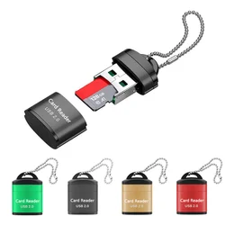 Usbマイクロsd/tfカードリーダーusb 2.0ミニ携帯電話のメモリカードリーダー高速usbアダプタのためのノートパソコンの付属品