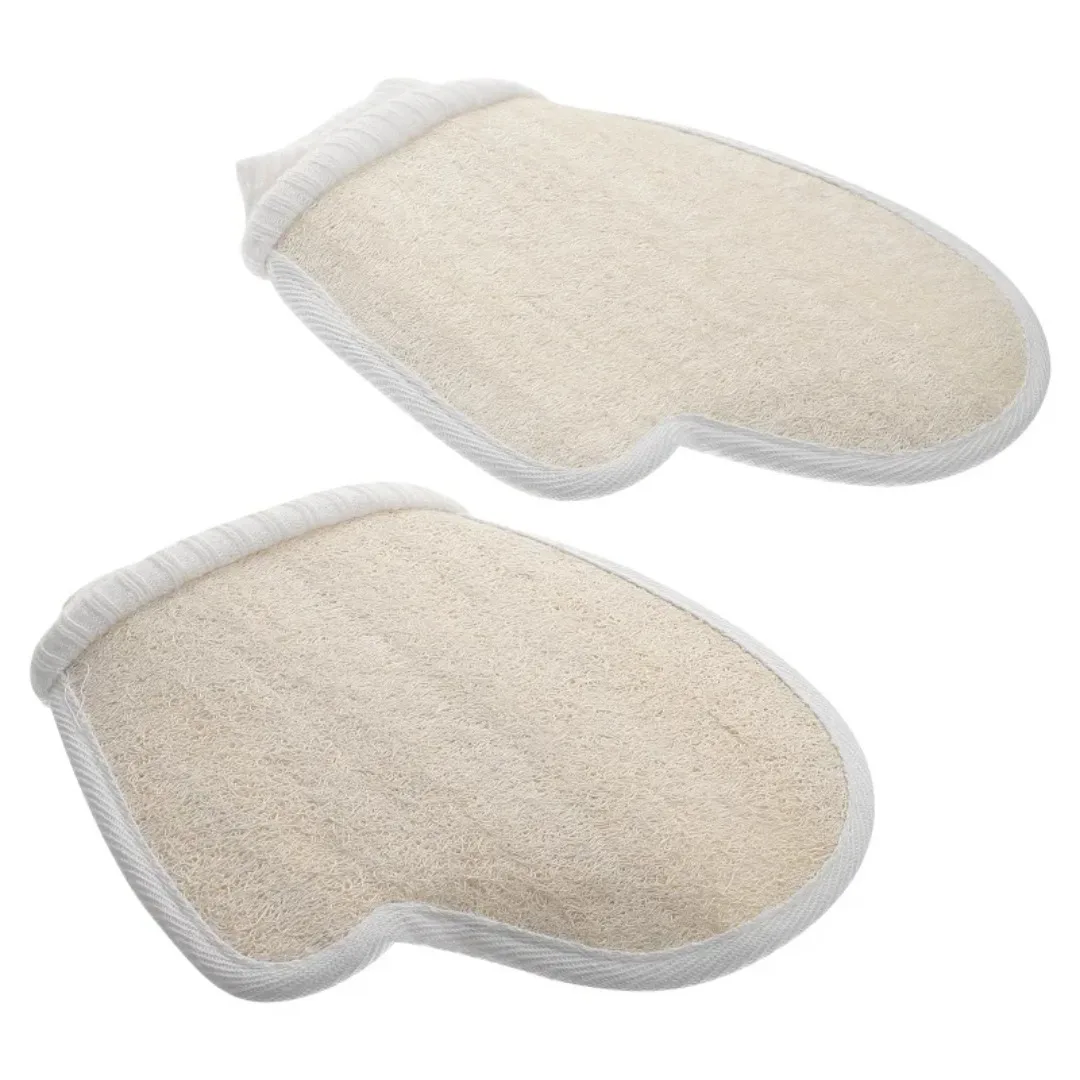 

1/2pcs Loofah Bath Gloves Exfoliating Body Scrubber Sponge Mitt Shower Sponges Cleaning Tools Stretchy Fit Hand Body Scrub Brush