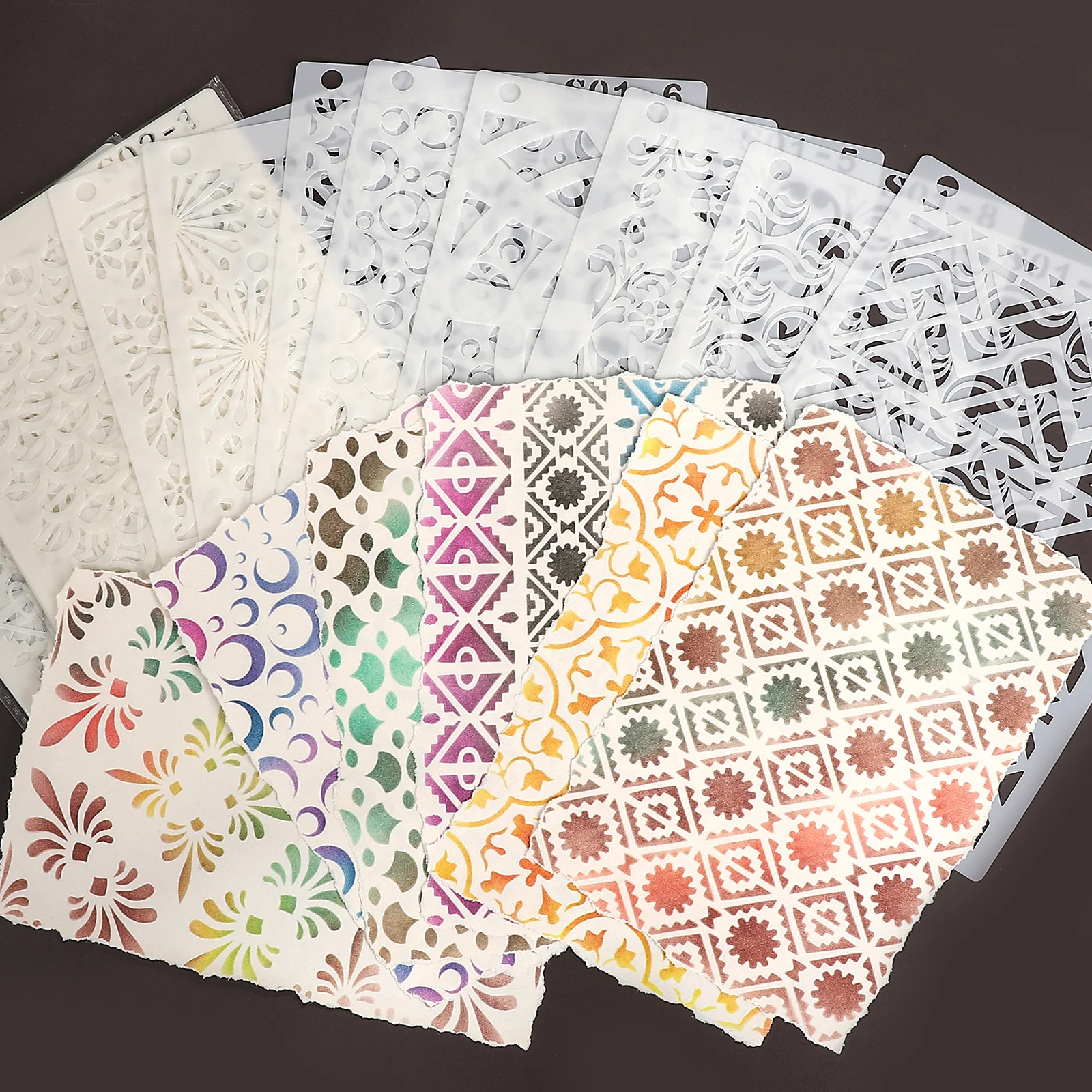 8 قطعة/المجموعة خمر ليوبارد الأفعى طباعة نمط قالب جوفاء ختم الإبداعية DIY غير المرغوب فيه مجلة المواد كلية القرطاسية