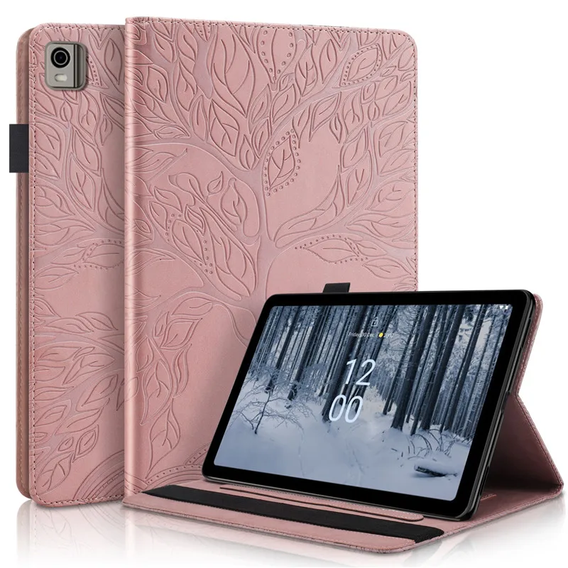 Coque for Nokia T21 Case 10 4 inch Embossed Tree Leather Flip Cover for Funda Nokia T21 2022 Nokia T 21 Tablet Case 10.4