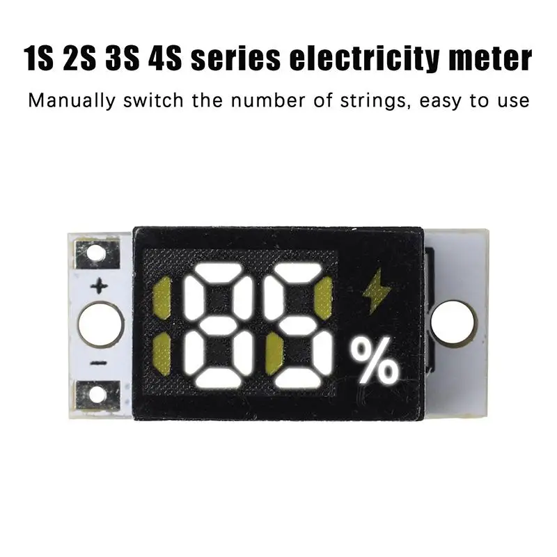 2026 New Mini Battery Level Indicator Module Voltage Tester 1S 2S 3S 4S Series Battery Meter Lithium Battery Display Module view 4
