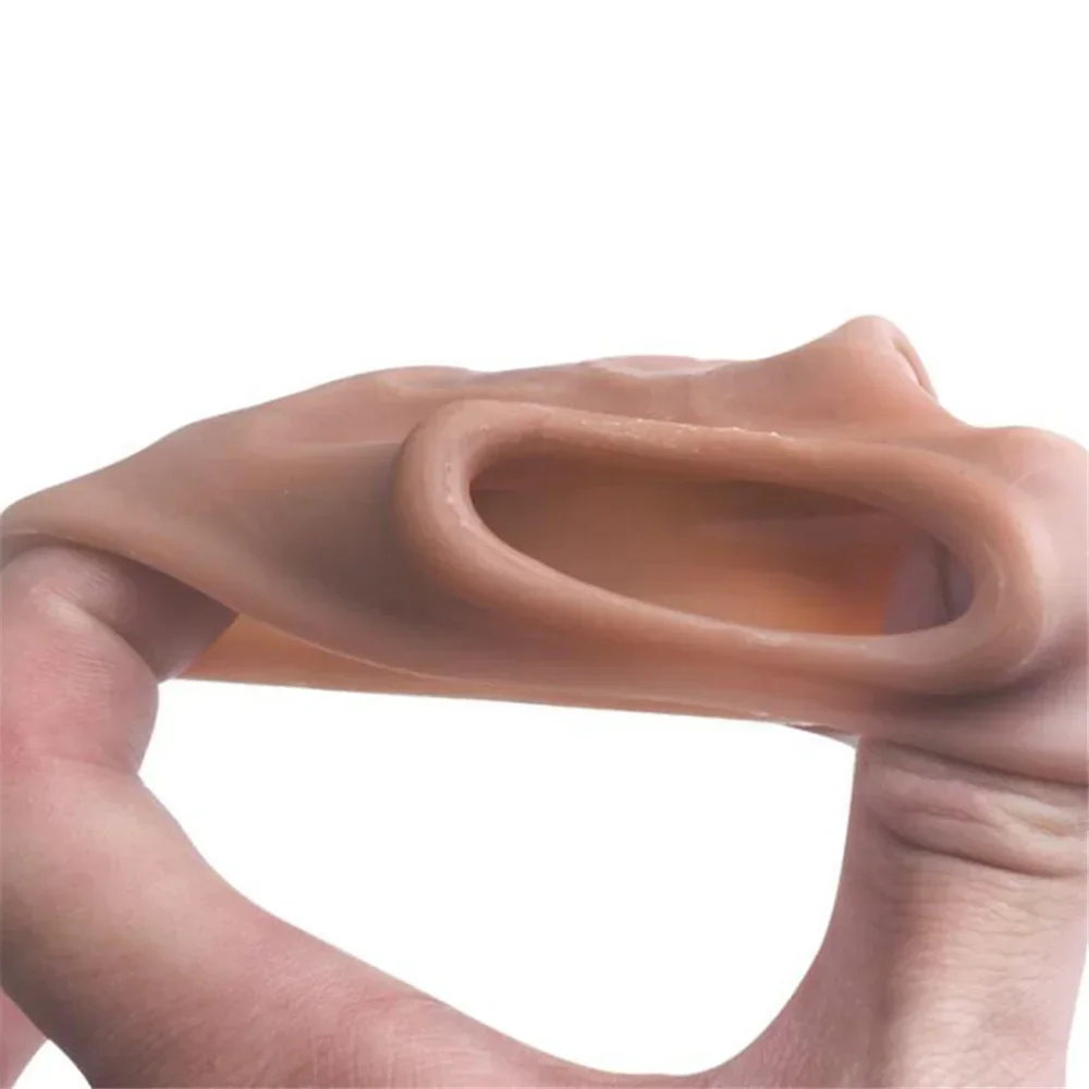 3 Types Penis Extender Sleeve Reusable Condoms Sex Toys For Men Delay Ejaculation Cock Lock Sperm Sex Goods For Adults