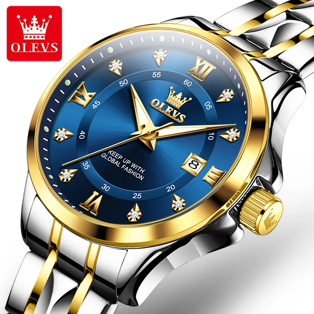 

OLEVS мужские часы лучший бренд класса люкс кварцевые часы для мужчин из нержавеющей стали водонепроницаемые светящиеся дата неделя модные мужские наручные часы
