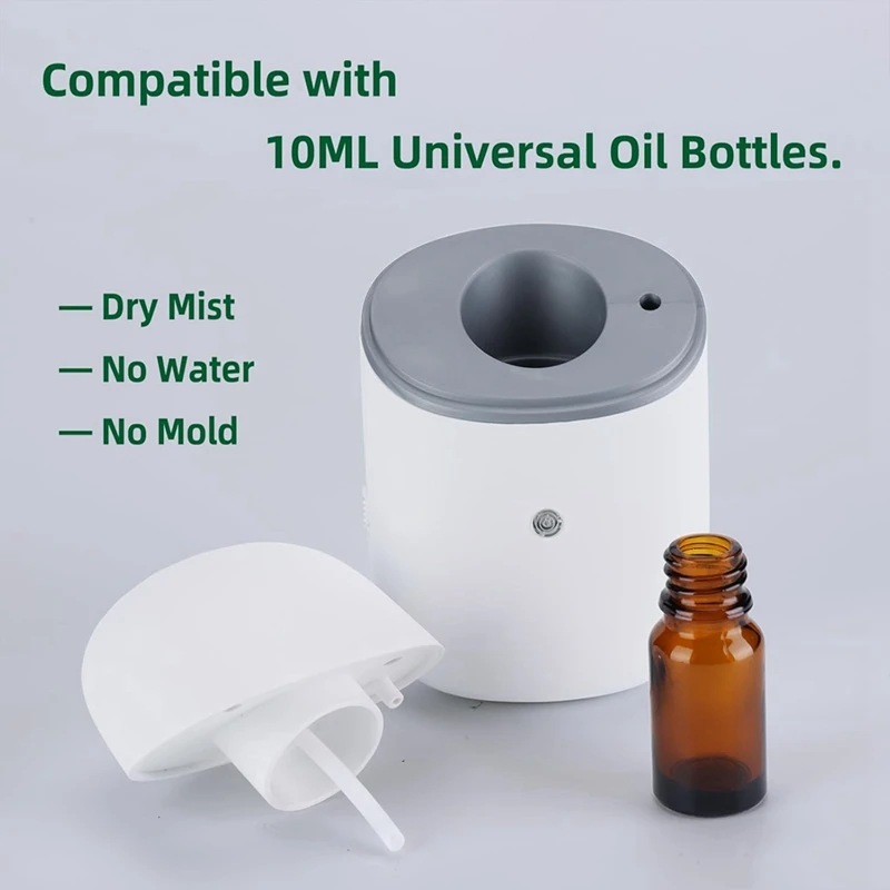 Waterless Diffuser,Plug in Waterless Essential Oil Diffuser 10ml Smart Aromatherapy Plug in Wall Diffuser US Plug-A55K