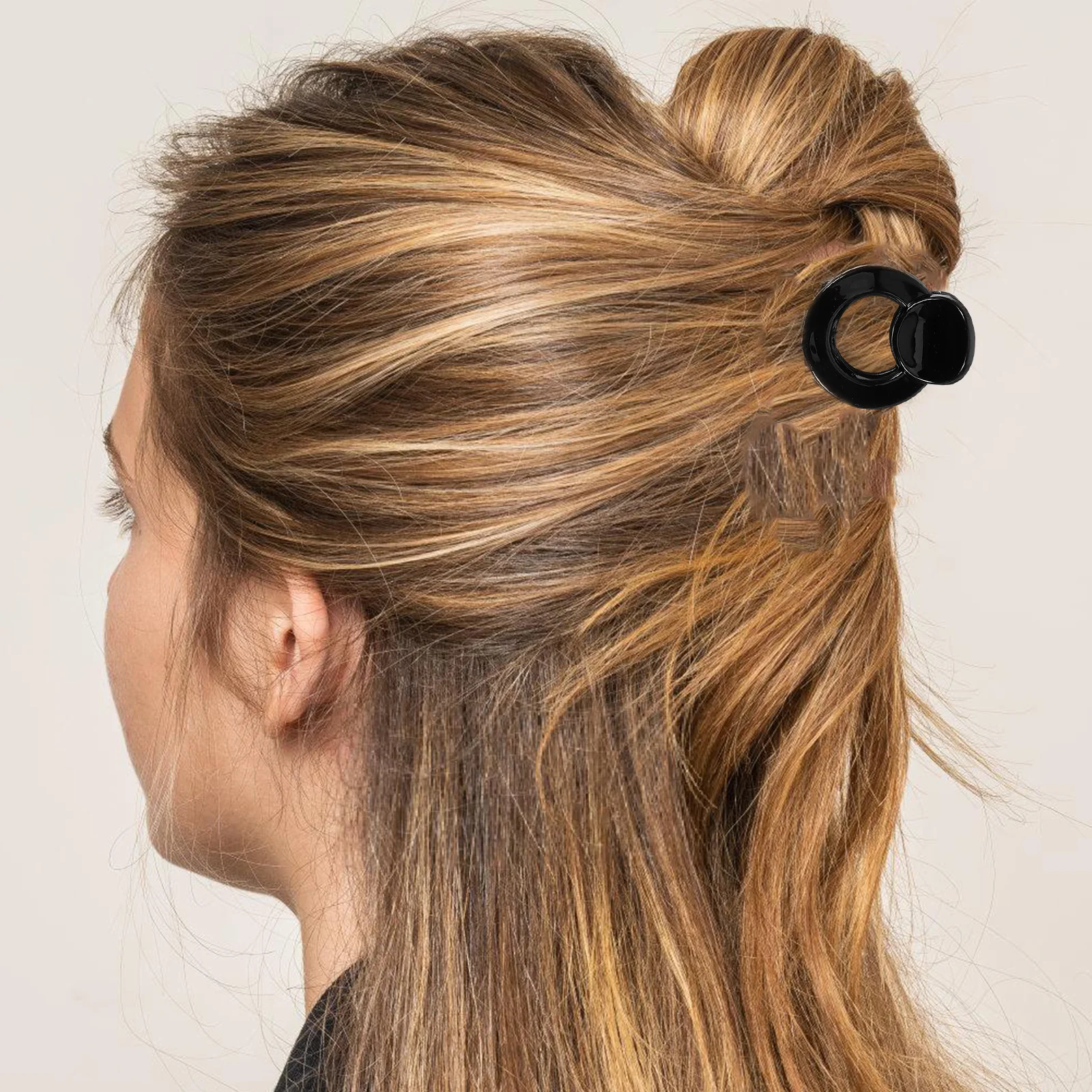 

5 Pcs Hair Accessories Round Claw Clips Plastic Bathing Grab Temperament Fresh Wedding Party Daily Use Safe Non Toxic