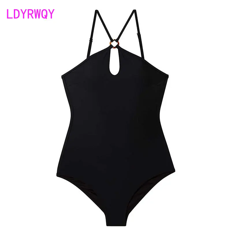 New One-piece swimsuit women's small chest gathered conservative swimsuit cover belly skinny swimming beach bikini swimsuit