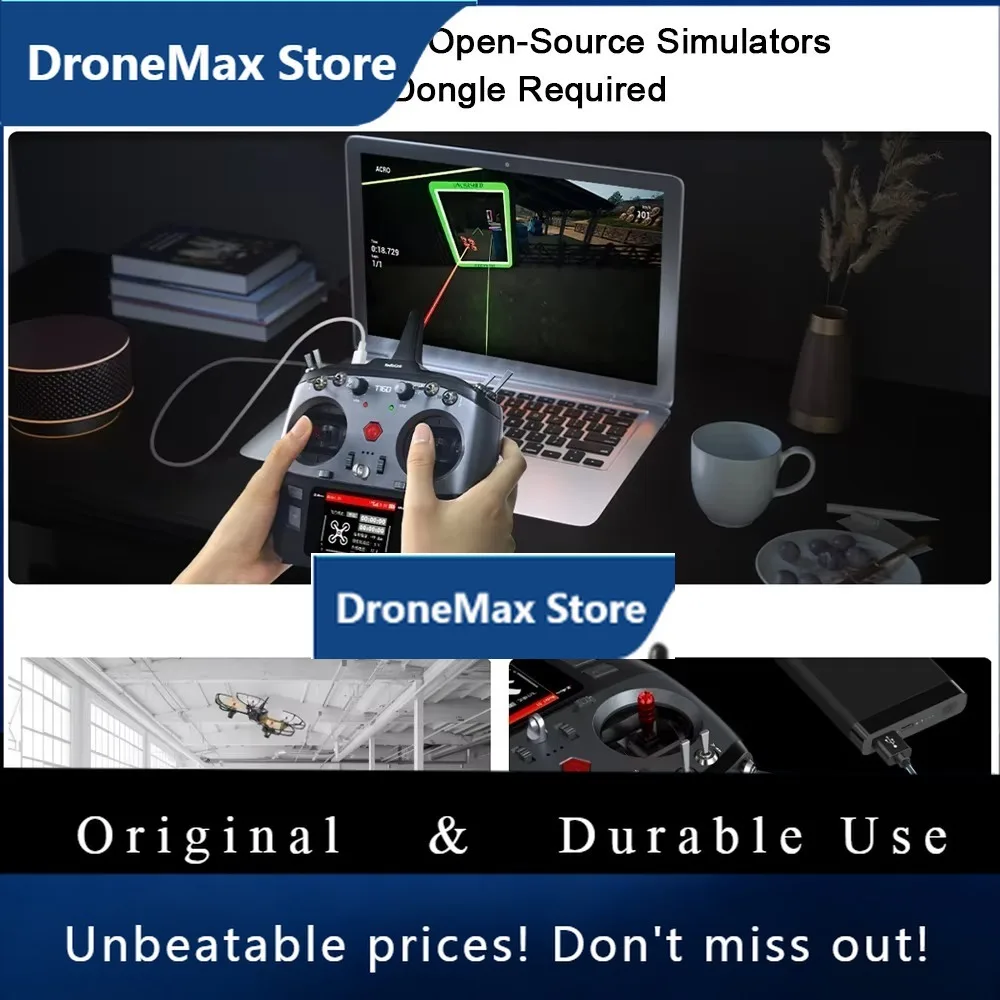 DroMaRadiolink T16D 16 Channels 2.4G RC Transmitter And R16F Receiver Support ELRS Module 3ms Response For FPV Freestyle Drone