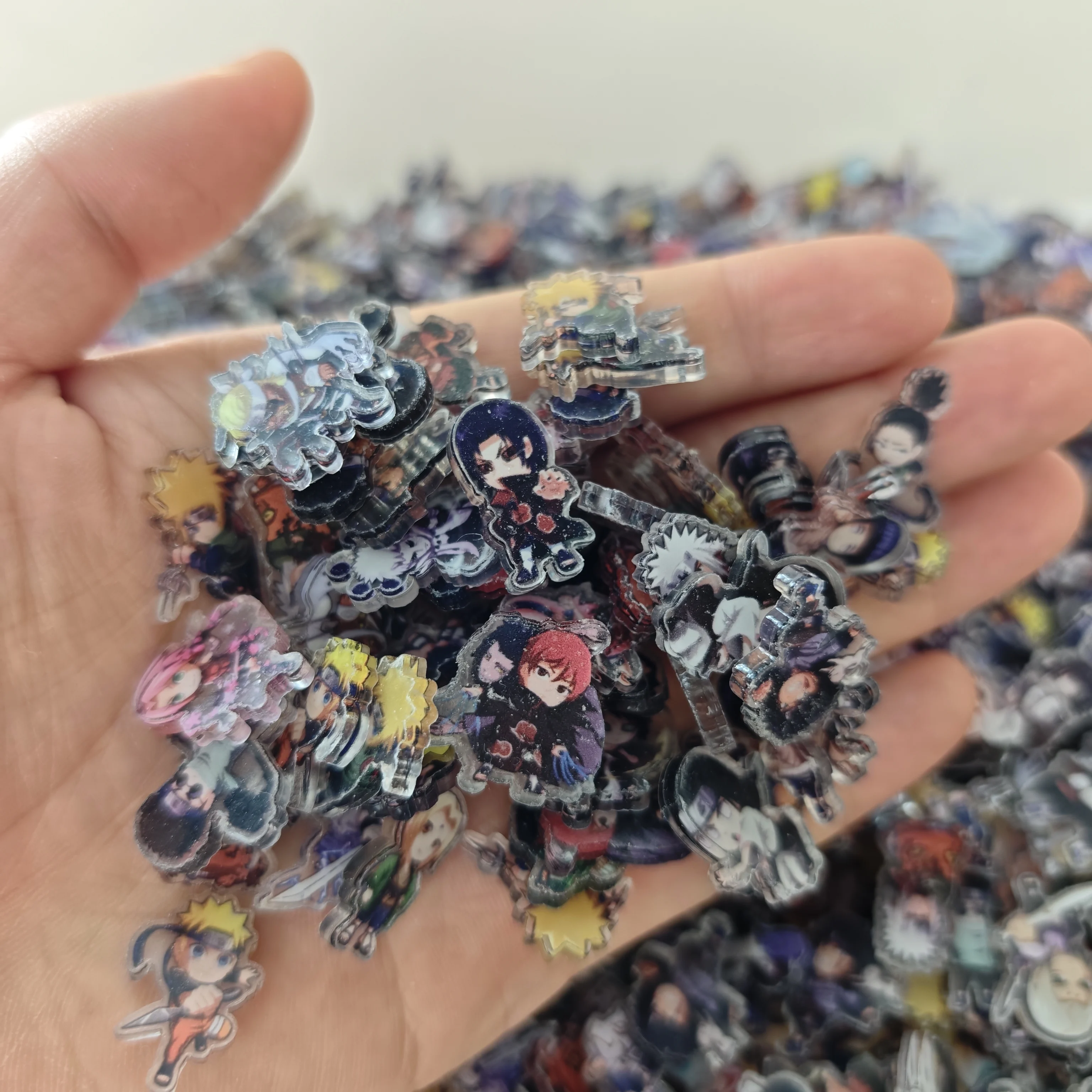 50 Stück/Set Naruto Anime Harz-Accessoires, niedliche Bilder, laminiert, Acryl-Creme-Kleber, Handyhülle, Kühlschrank, DIY-Geschenk-Aufnäher – Detail 5