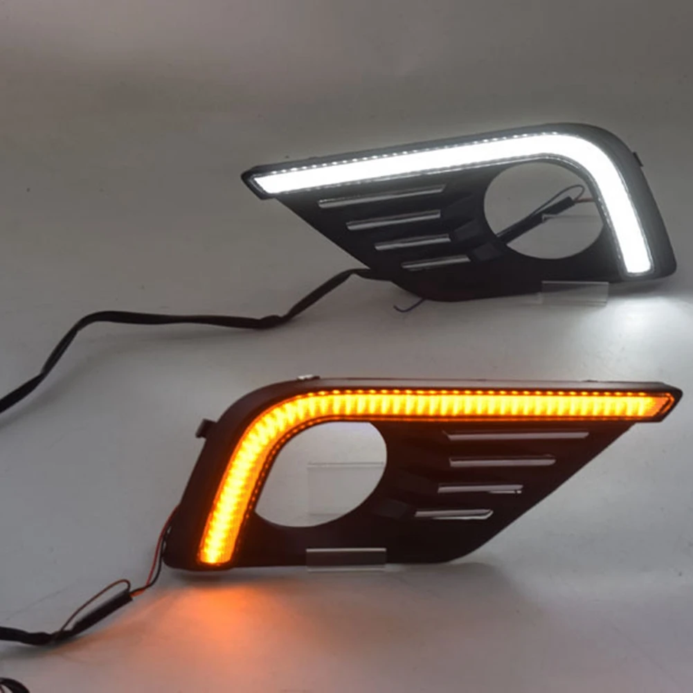 

Ingenious-Car LED DRL Amber & White Daytime Running Lights With Turn Signal Lamp For Nissan Altima Teana 2017 2018