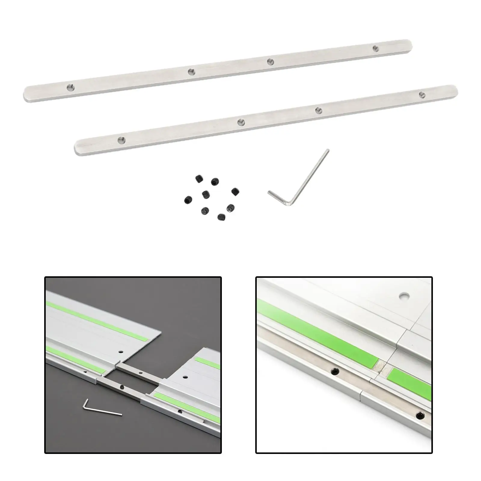 Track Saw Guide Rail Connector Kit 304 Stainless Steel Woodworking Tool For Track Saw Long Cuts For Makita Festool Guide Rail