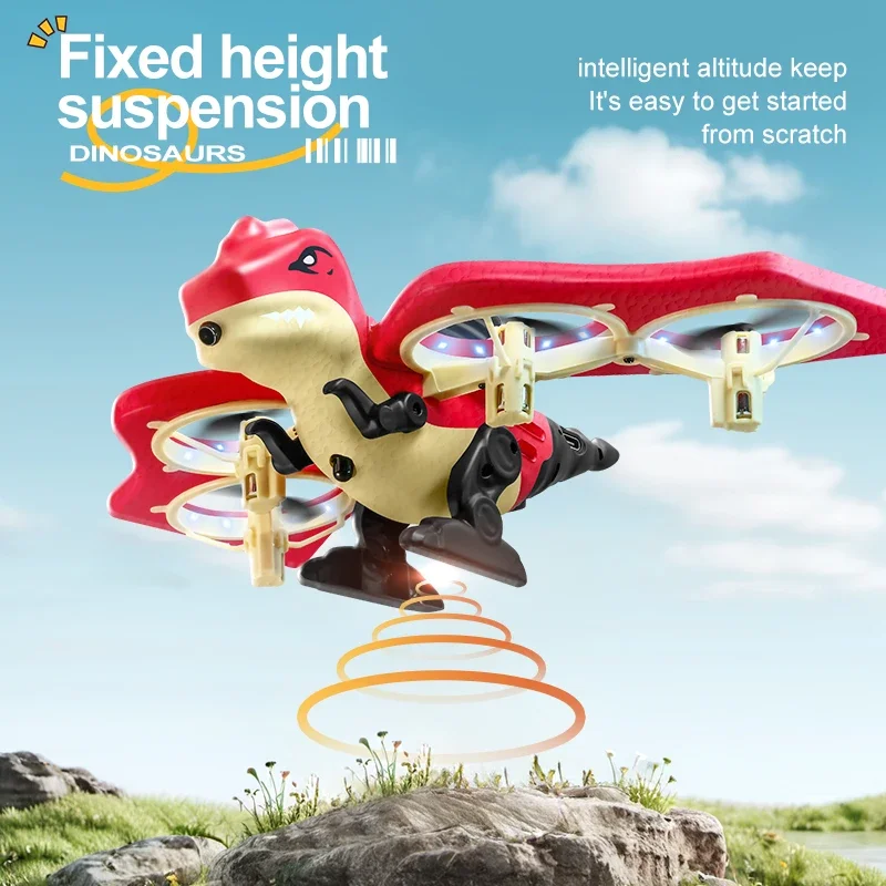 Mini RC Drone Vliegende robot Dinosaurussen Speelgoed Zwaartekrachtdetectie Rc Vliegtuig Headless Modus Afstandsbediening Vliegtuigen Helikopter Geschenken voor kinderen