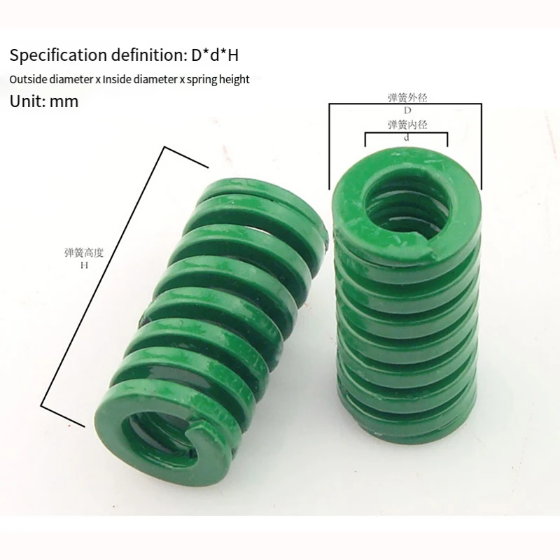 65Mn TH Heavy Load Green Die Mold Springs Compression Spring Outer Diameter 8 10 12 14 16 18 20 22 25 -40mm Length 20-300mm