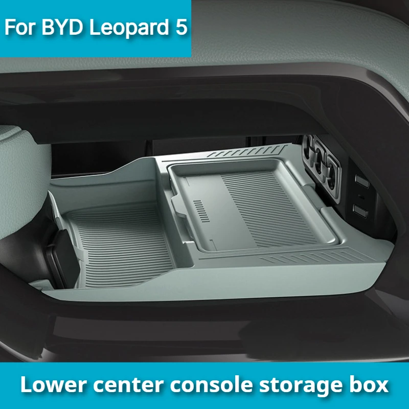 For BYD Leopard 5 Center Console Lower Storage Box Organizer Car Interior Modification Accessories
