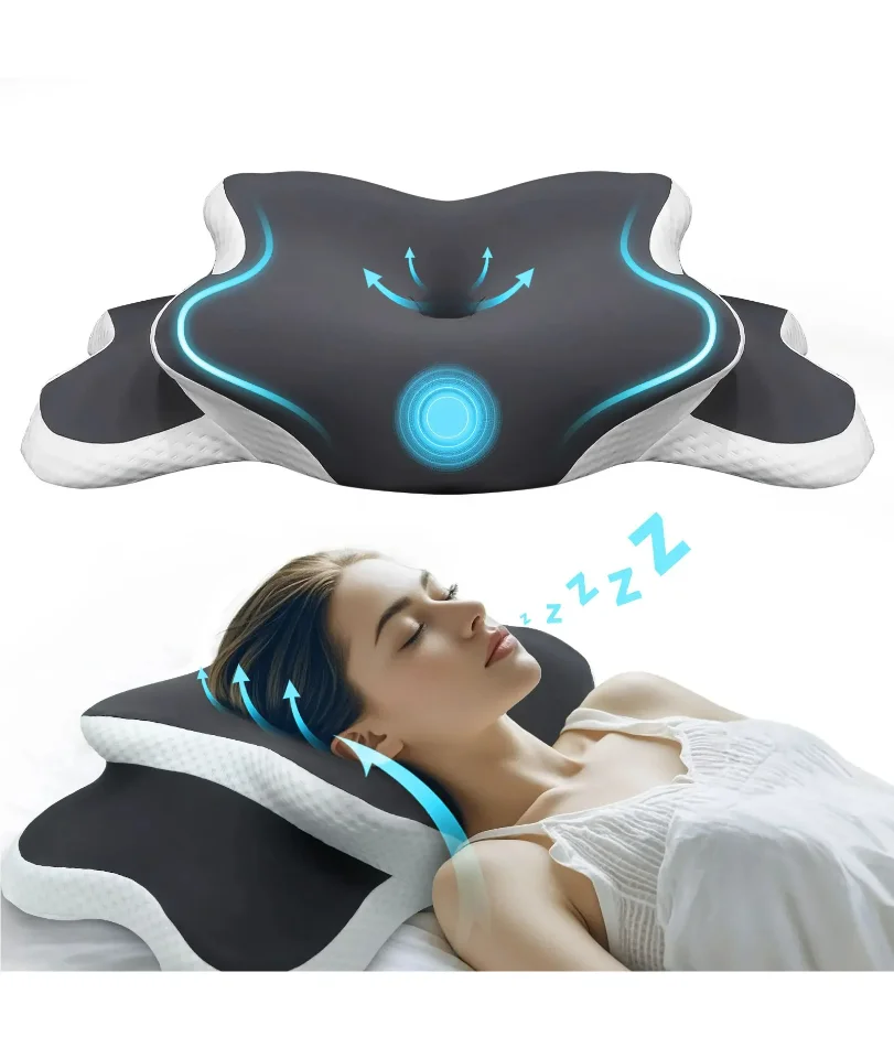 

Butterfly Memory Foam Pillows Butterfly Shaped Relaxing Cervical Slow Rebound Neck Pillow Pain Relief Sleeping Orthopedic Beding