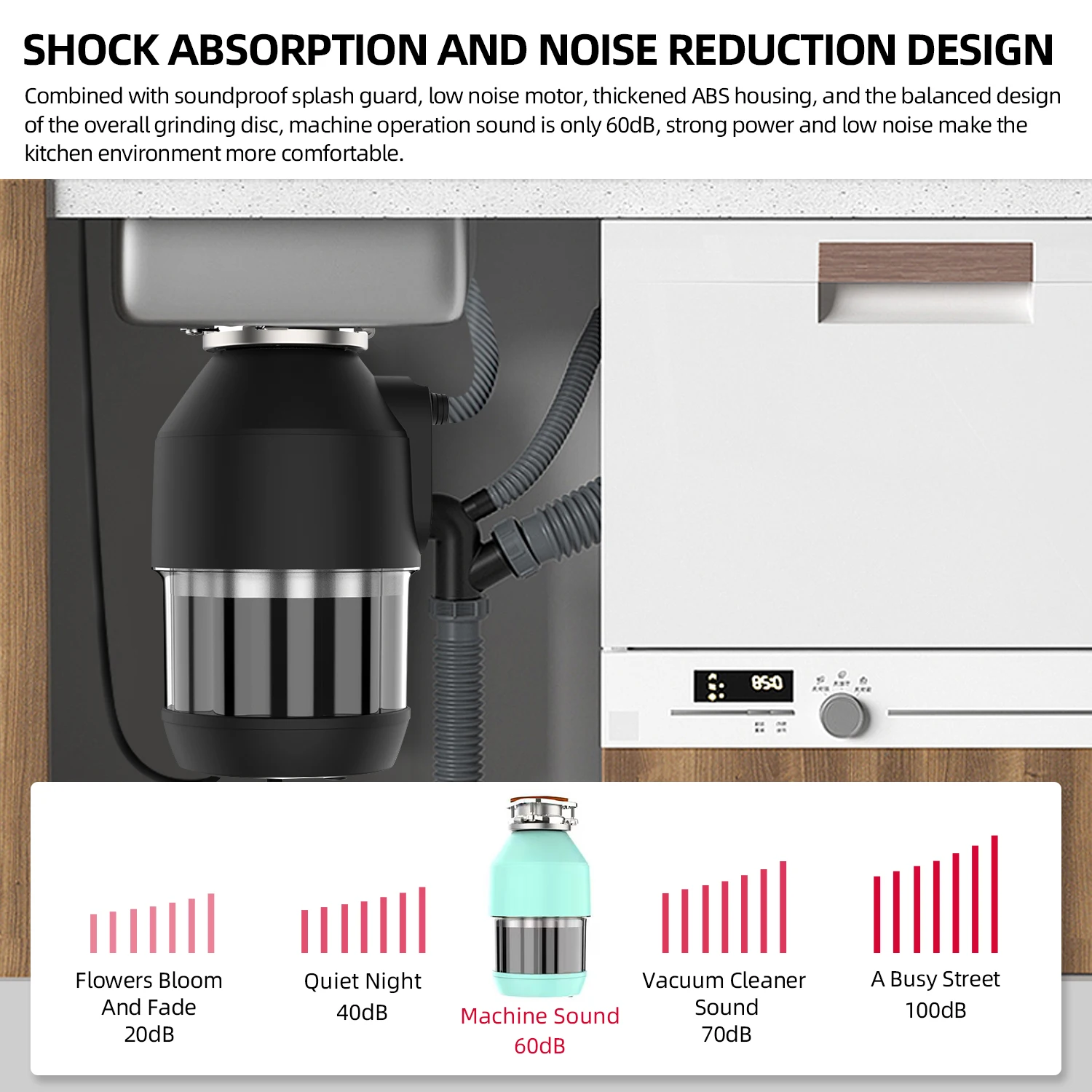 مصنع المنزلية الفولاذ المقاوم للصدأ المطبخ الغذاء التخلص من النفايات بالوعة طاحونة التيار المتناوب الكهربائية المستمرة القمامة التخلص