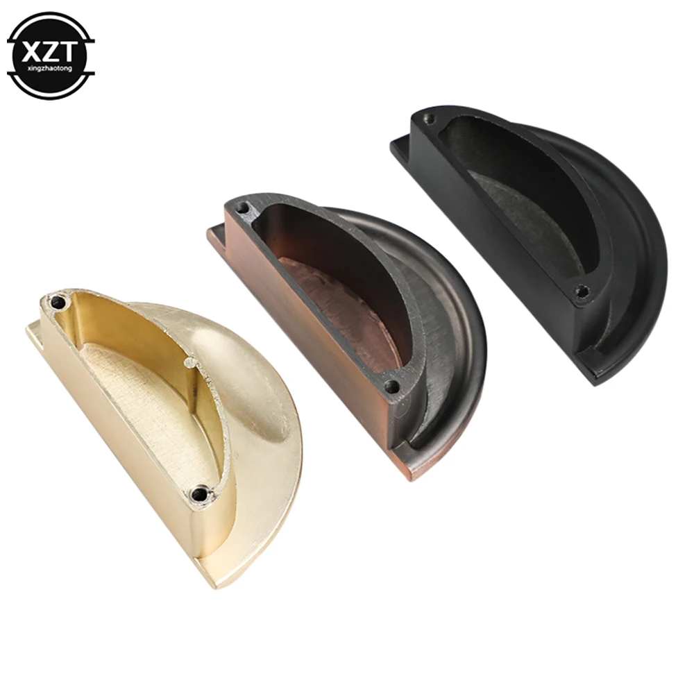 

1pcs Cabinet Drawer Handle Wardrobe and Knob Aluminum Furniture Handles Golden Black Nickle Semicircle Half Moon Matte Pull 64mm