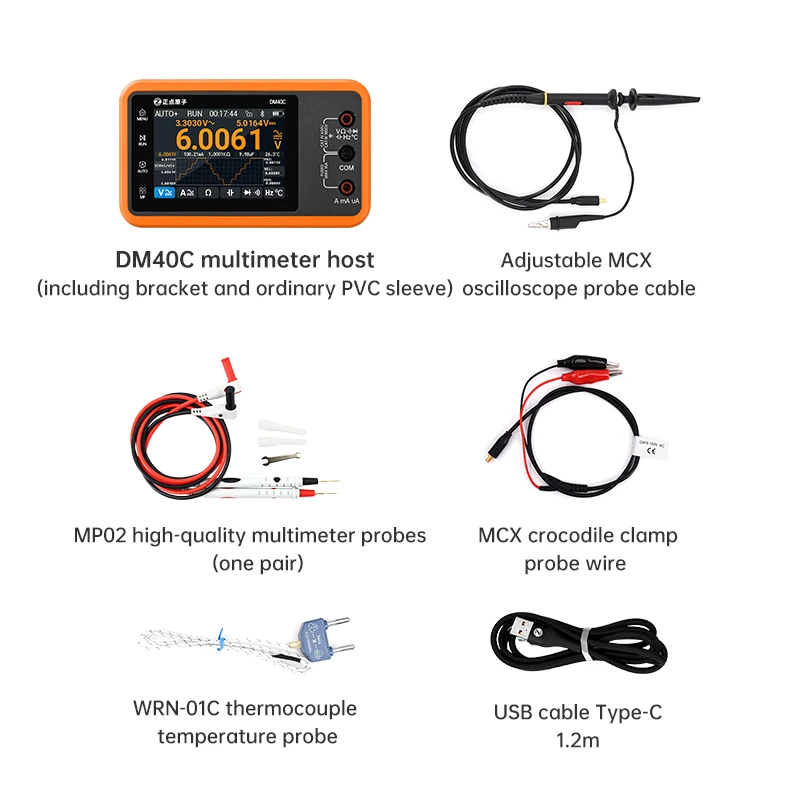 ALIENTEK DM40 Digital Multimeter Oscilloscope Signal Generator 3 in 1 50M Sample Rate Voltage Diode Handheld Automotive Tools view 6